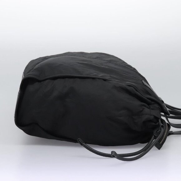 BURBERRY Nova Check Tote Bag Nylon Black Silver Auth ep7664 - Picture 5 of 16